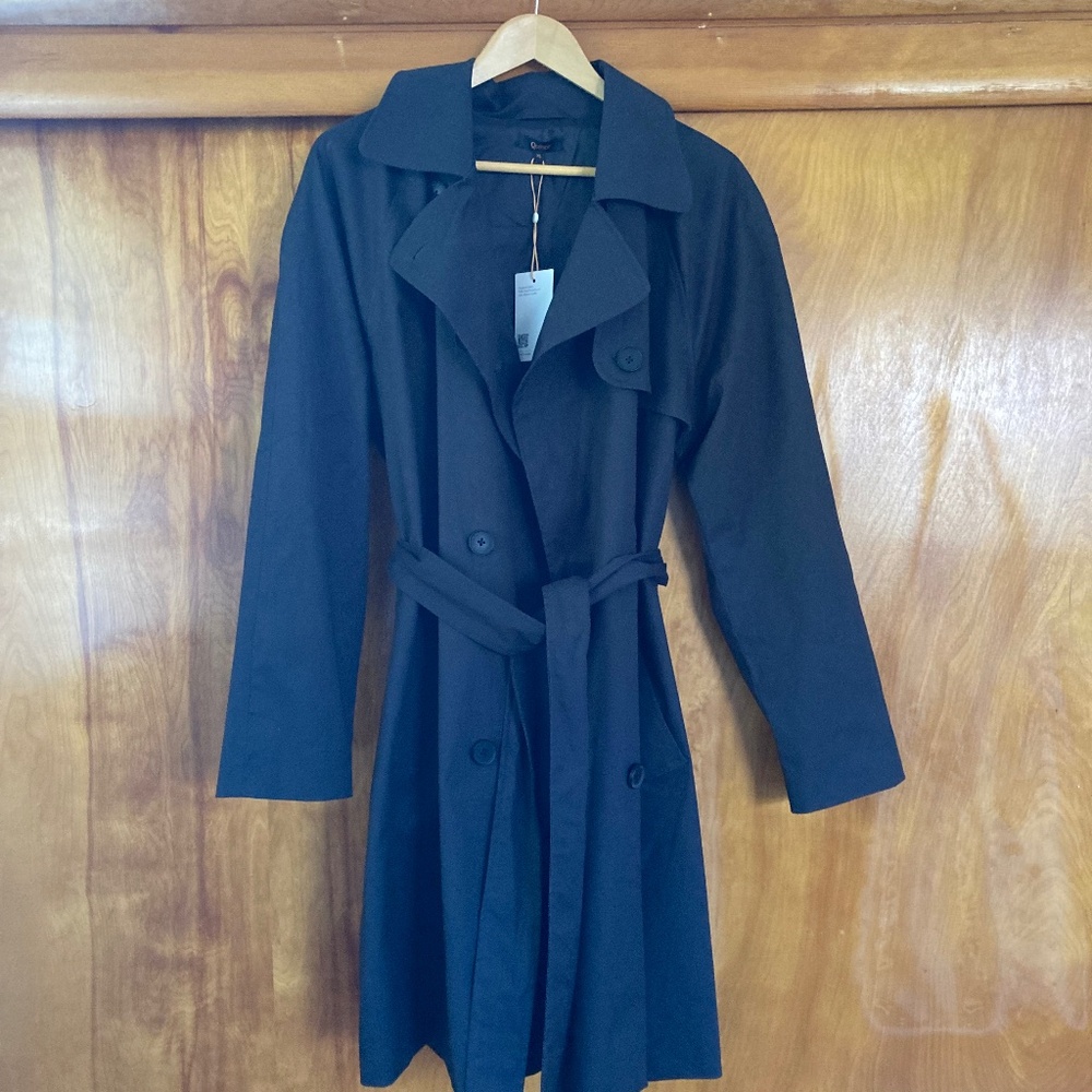 Quince Women's Comfort Stretch Trench Coat, Black, size XL, NWT